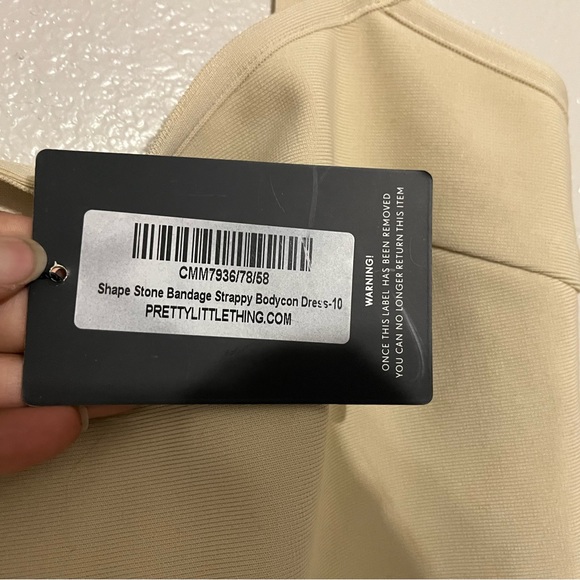 NWT PLT Shape Stone Bandage Strappy Bodycon Dress Size 6 - Picture 7 of 7